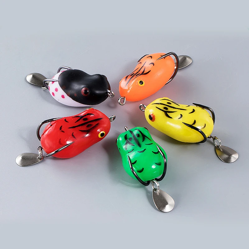 Señuelo de pesca de rana Artificial, cebo suave de 5,4g y 4,5 cm, cuchara Jigging, Crankbait, Minnow, aparejos de superficie - imagen 2