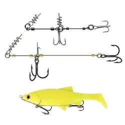 Cables de pesca con anzuelo – Doble alambre con cierre resorte