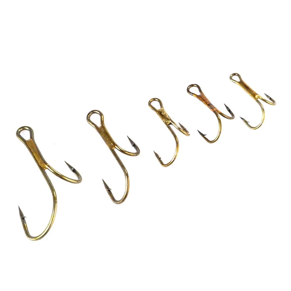 NGB 20 piezas anzuelo doble de pesca de acero rico en carbono con ojo 1 #   2 #   4 #   6 #   8 #   Accesorios de pesca con anzuelo de señuelo de gusano de púas - imagen 2