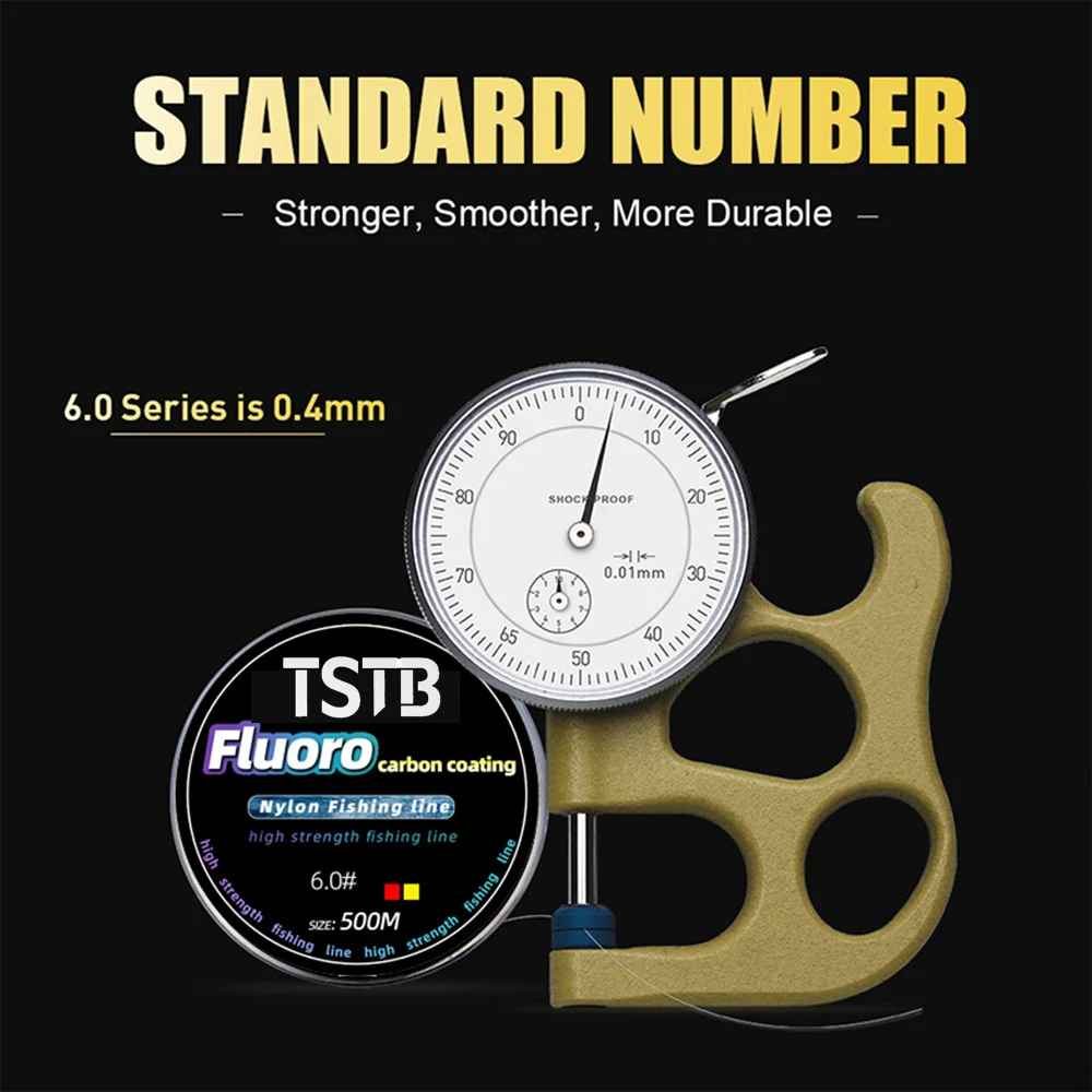 Línea de Pesca de fluorocarbono de 500M, 3,57LB-26,45LB, 0,145mm-0,45mm, Cable de hundimiento líder de fibra de carbono, línea de carpa súper suave japonesa - imagen 4
