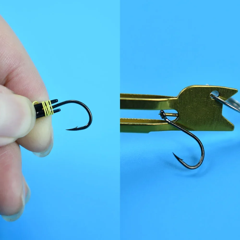 1 Juego de llavero retráctil, herramienta para atar nudos, línea de pesca plateada, Tyer con gancho, limpiador de ojos, engranaje rápido para peces, removedor de anzuelos - imagen 4