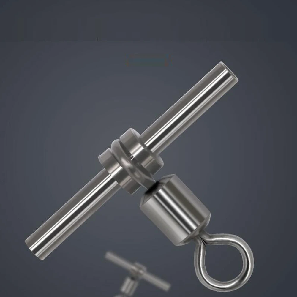 DNDYUJU 10-20X mangas giratorias de pesca giratorias de pesca de 3 vías grúa rodamiento de bolas giratorio línea cruzada aparejos de pesca - imagen 5