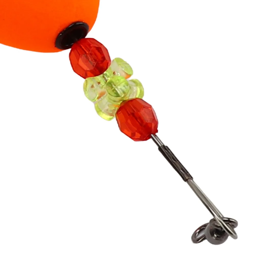 Flotador de corcho de pescado rojo de alta sensibilidad, 4 Uds., alta visibilidad con alambre de acero, corcho de pesca con cuentas de cobre, flotador de pesca ovalado - imagen 4