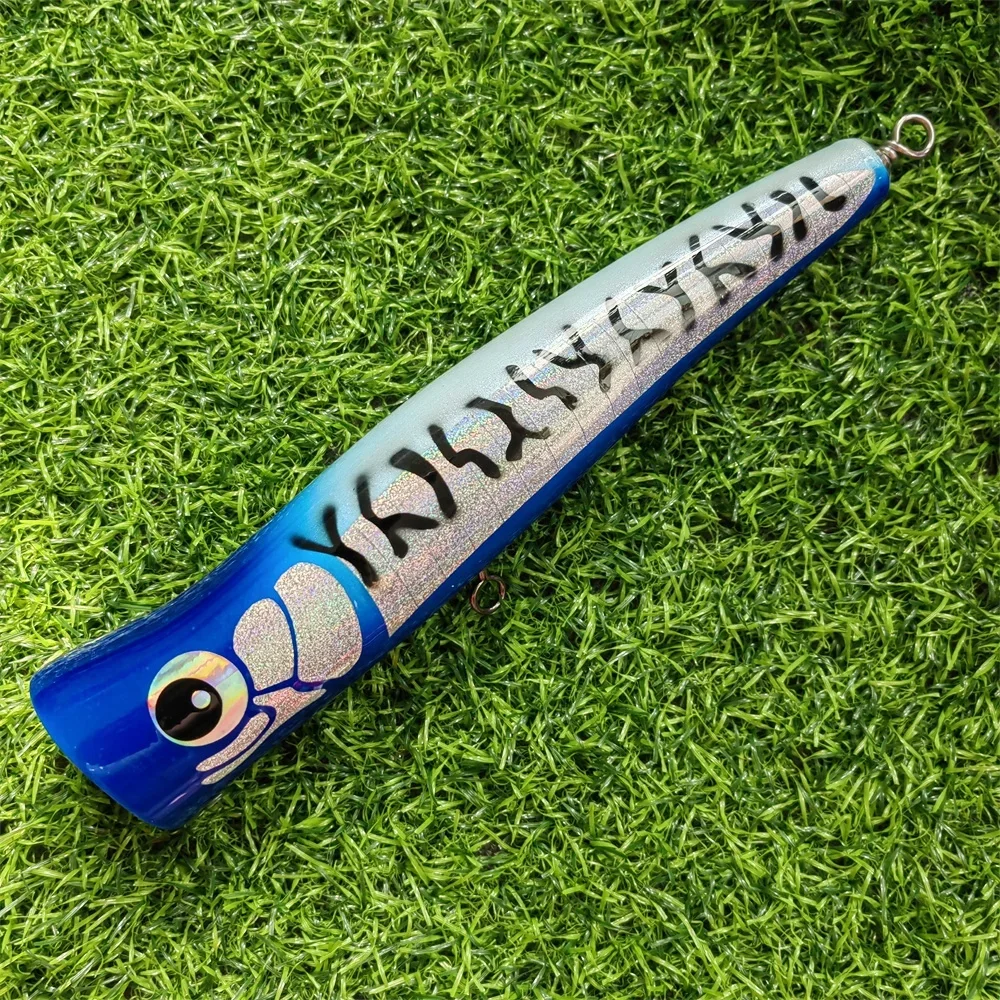 Señuelo de pesca MUKUN Big Game Popper, 200mm, 100g, cebo duro Artificial Topwater Popper para mar pesado, señuelo de pesca de atún GT - imagen 4