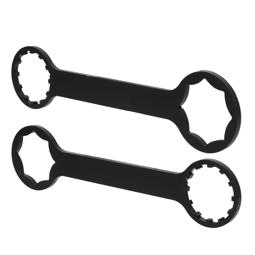 Llave horquilla delantera de aluminio aleación negra doble agujero - imagen 3