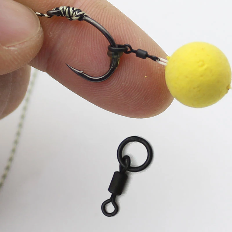 DNDYUJU 50-100 Uds. Pesca de carpa negra mate giratorios pesca Chod pelo Ronnie Rig accesorios pesca para aparejos de pesca de carpa - imagen 3