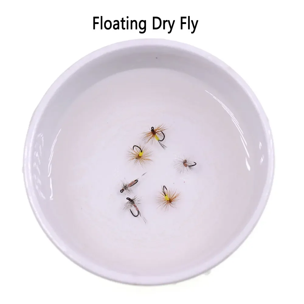 Bimoo 6PCS # 20 Barbless Mayfly Dryfly gallo Hackle cebo para insectos artificiales trucha perca Grayling Bluegill Señuelos de pesca cebos - imagen 5