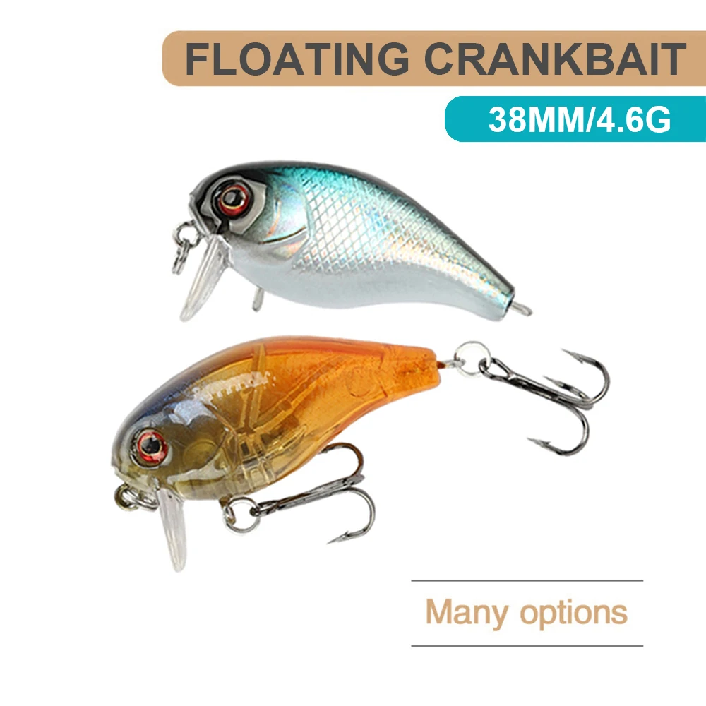 Señuelos de Pesca flotantes, Micro Crankbait Wobbler, cebo duro Artificial Jerkbait, accesorios de pesca para trucha lubina YG147, 3,8 cm, 4,6g