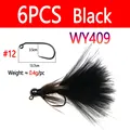 6pcs Black WY409