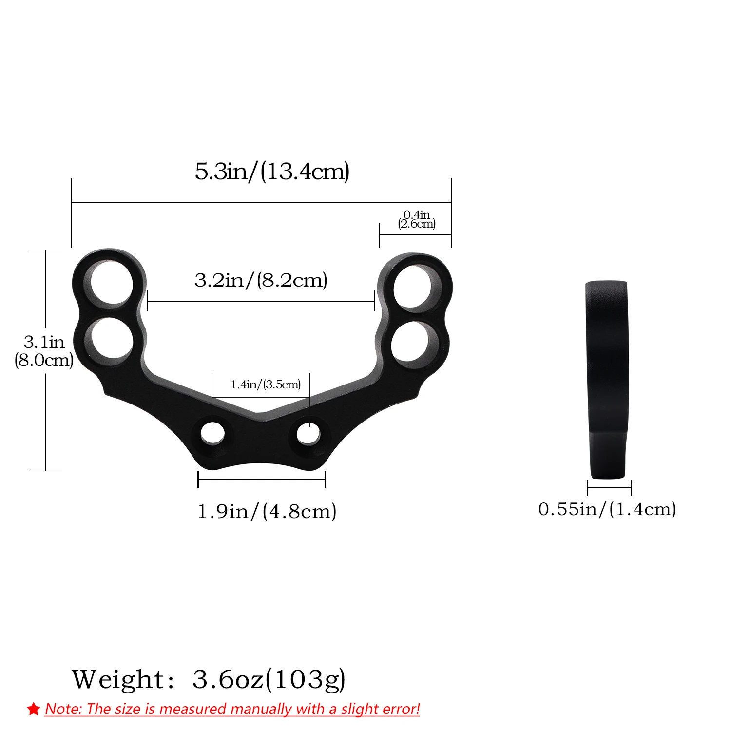 Cabeza de tirachinas multifunción de 4 agujeros de aleación de aluminio, accesorios especiales de tirachinas DIY, piezas de tirachinas largas, conjunto de tirachinas - imagen 2