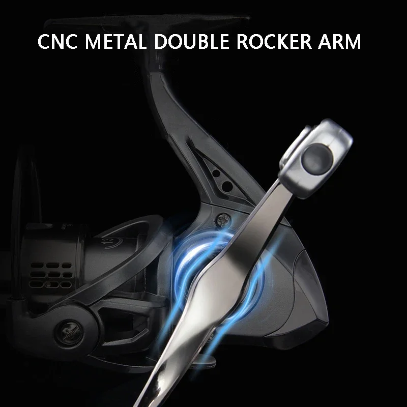 Carrete giratorio Mavllos Crane Light Bass con doble mango, relación 5,2:1, fuerza de freno 8kg carrete poco profundo carrete de pesca de carpa - imagen 5