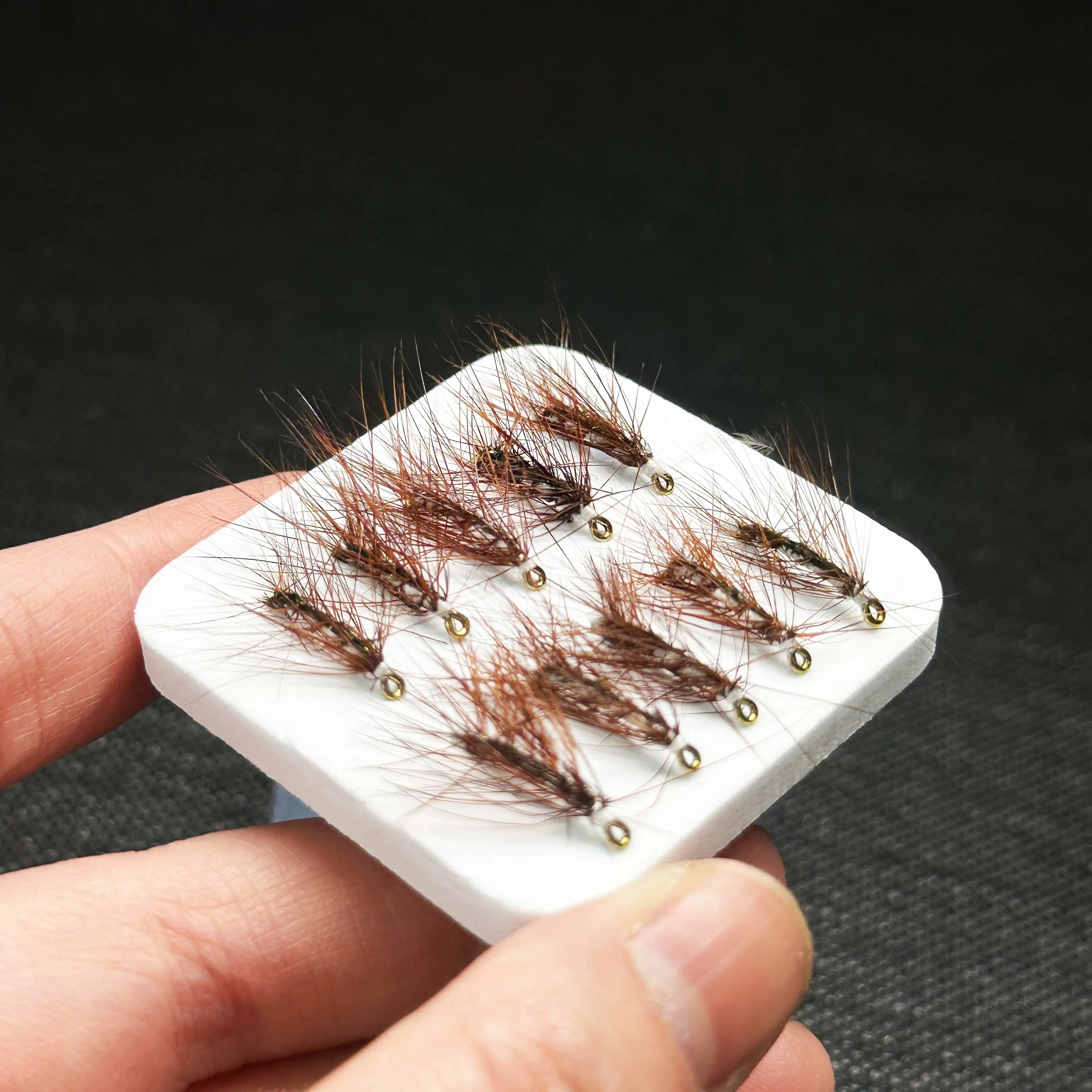 Señuelo de mosca Caddis de alce alado húmedo/seco para trucha - imagen 3