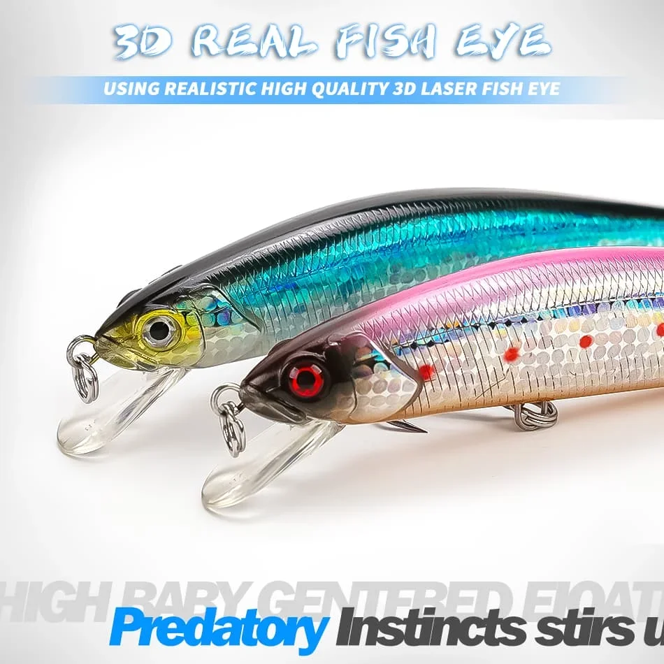 MOOKZZ-Señuelos de Pesca duros, cebos Wobblers de calidad Minnow, aparejos de pesca Artificiales Profesionales, buena acción, 14CM, 25,7G - imagen 3