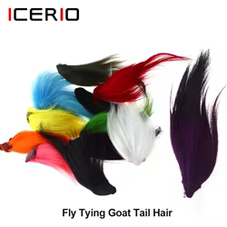 ICERIO 2 uds pesca atado de moscas Material de piel teñido pelo de cabra Natural para tejer plantilla Streamer moscas secas señuelos Caddis mosca