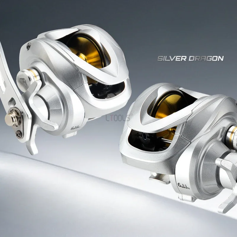 Carretes de Metal YL200 para Baitcasting, relación 6,3: 1, relación de engranaje de alta velocidad, arrastre máximo de 12KG, perfecto 2 + 1BB para pesca en agua dulce y salada
