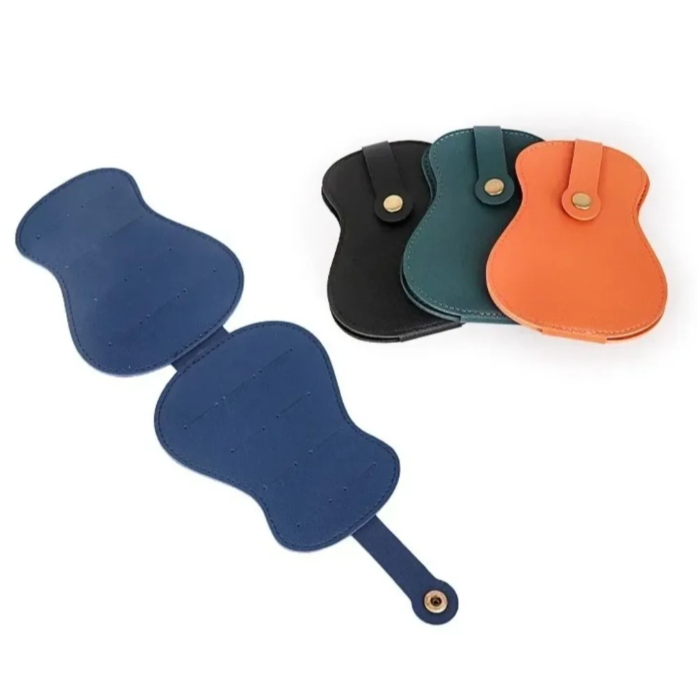 Exquisito estuche protector para púas de Guitarra, bolsa para púas de Guitarra de gran capacidad, bolsa de almacenamiento para púas de Guitarra de cuero PU - imagen 2