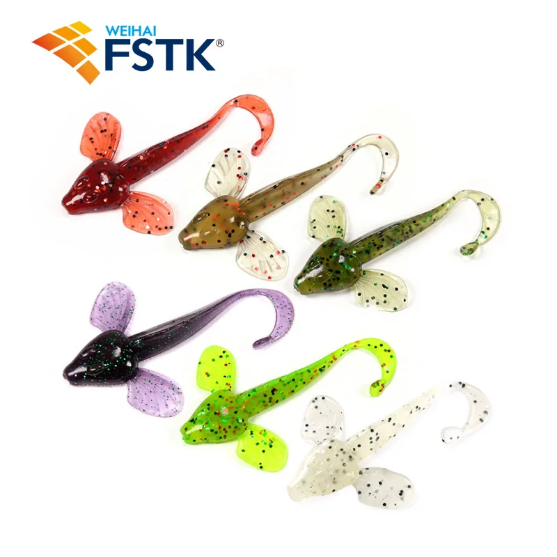 WEIHAI FSTK Swimbaits pesca realista señuelo suave pesca gusanos cebo artificial cebos blandos aparejos de lubina cebos de señuelo de goma - imagen 2