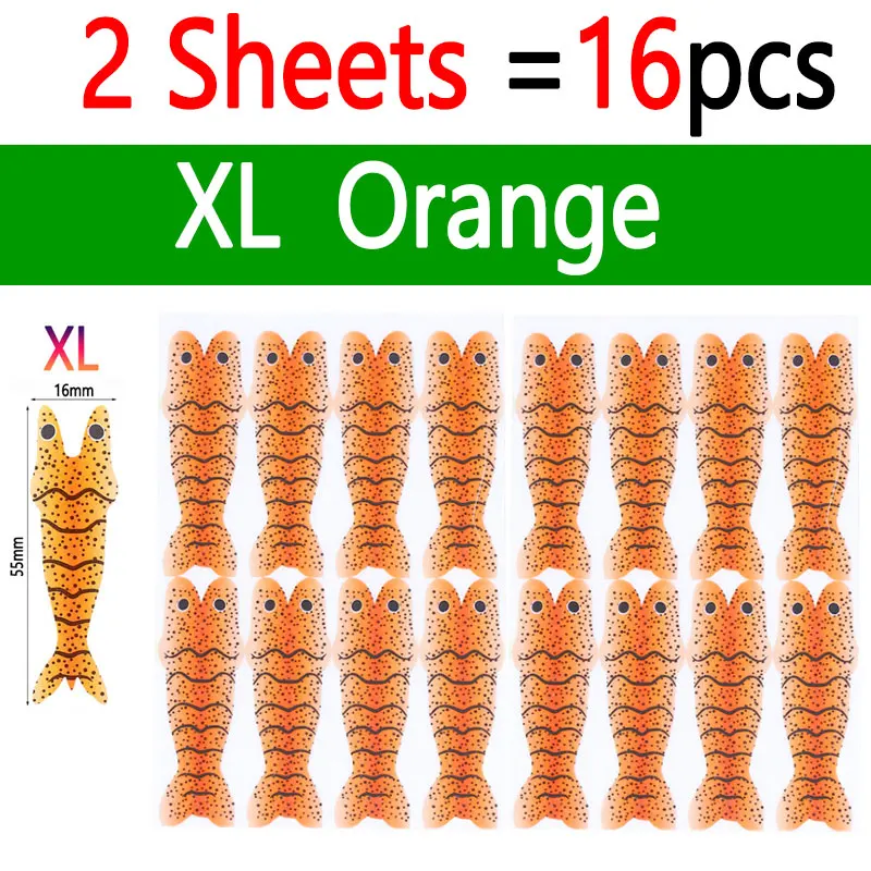 2 Sheets Orange XL