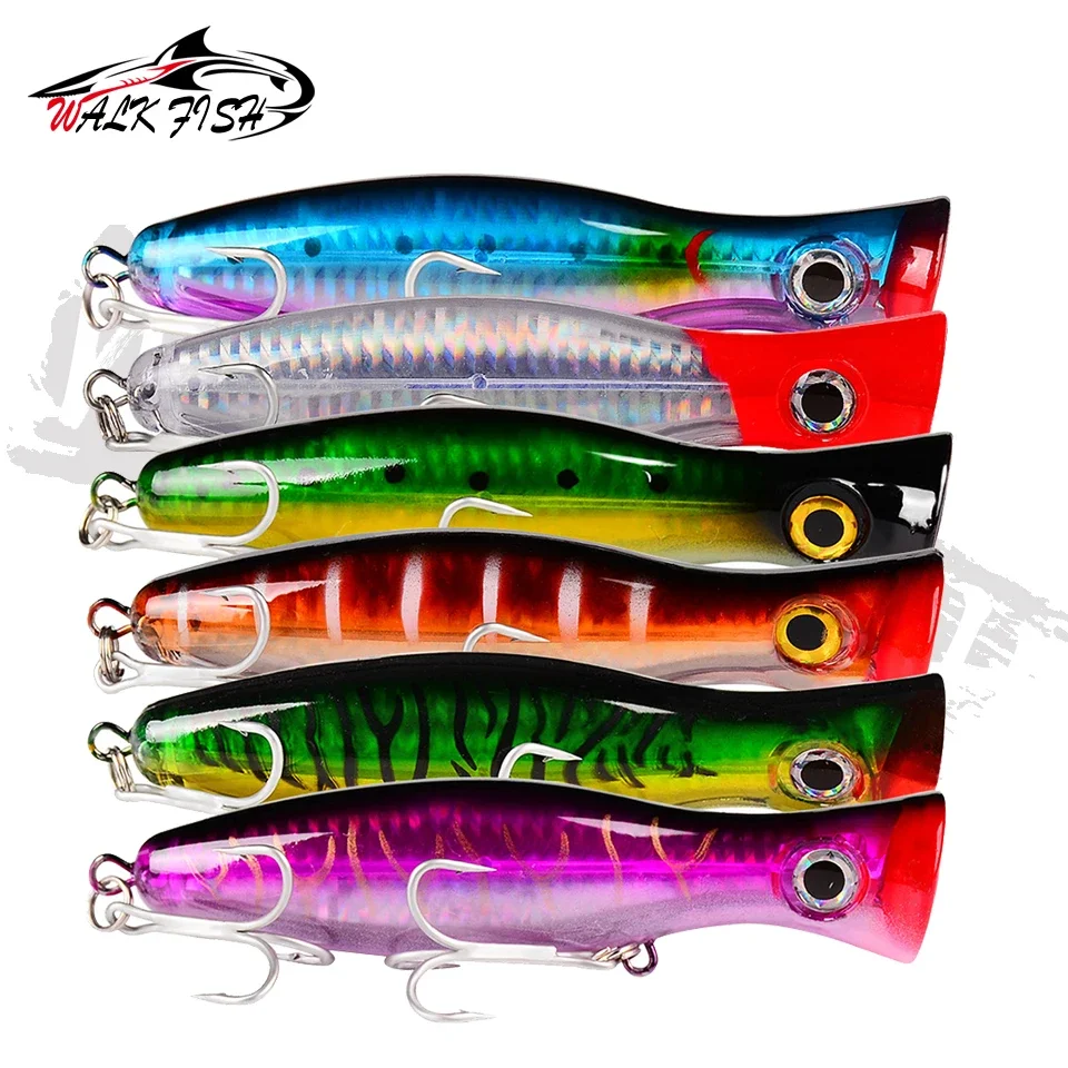 WALK FISH 12,5 cm 42,5g gran juego Popper Señuelos de Pesca agua salada señuelo de Pesca de mar Isca Pesca Wobblers señuelo cebo de plástico Artificial - imagen 3