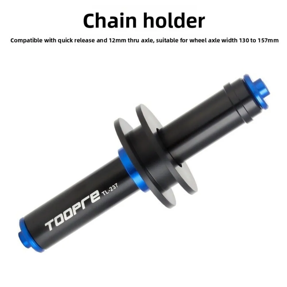 Dispositivo de fijación de cadena de bicicleta, liberación rápida, MTB, bicicleta de carretera, retenedor de cadena triangular trasero, buje simulado para eje pasante de 12mm - imagen 2