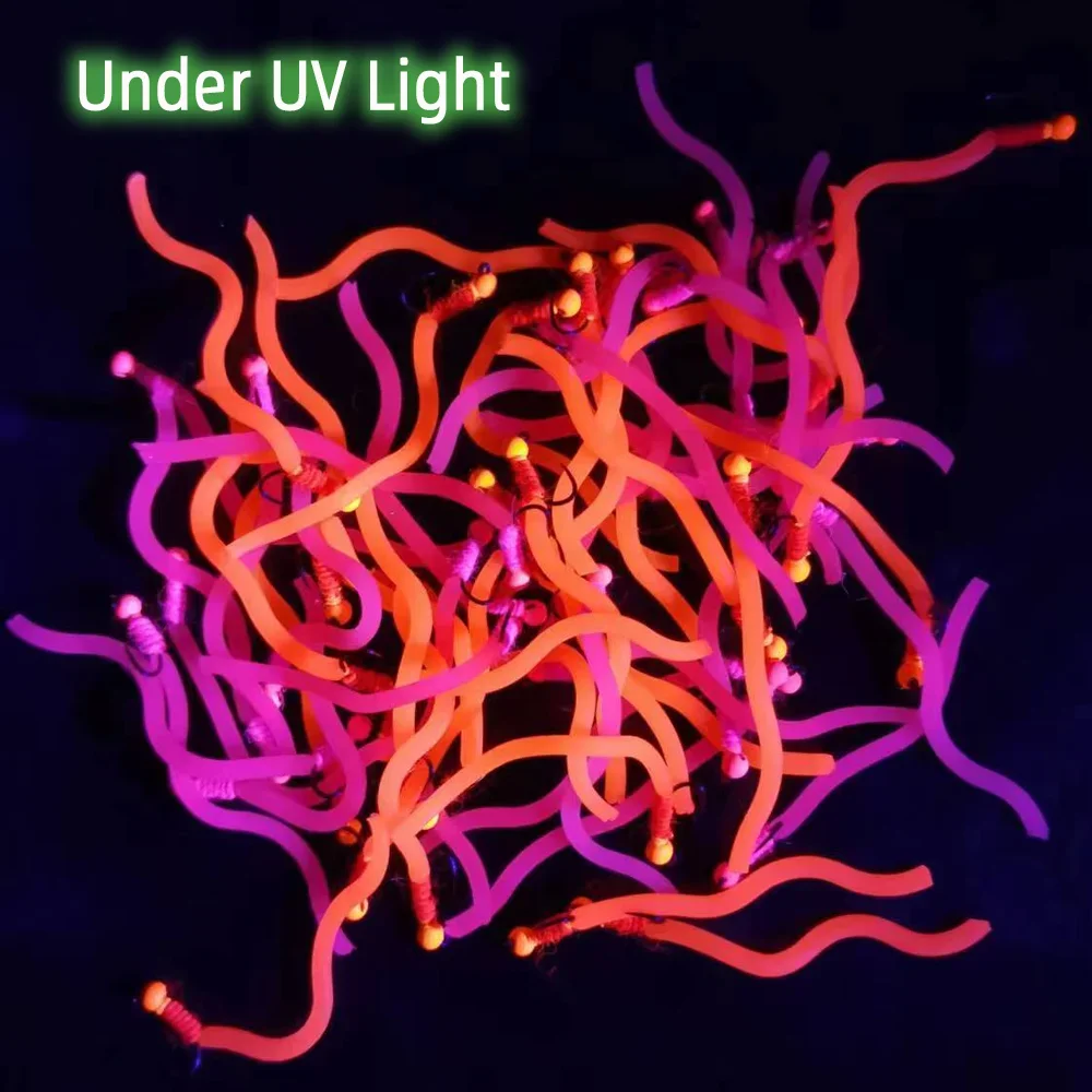 Wifreo-Cabeza de cuentas de tungsteno, 4 piezas, gusano de chorro, gancho sin escobillas, San Juan Wormy, trucha, lubina, Pan, pesca - imagen 5