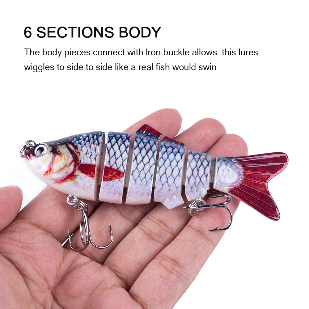 Hanlin 5 unids/set multiarticulado 10cm 16,5g Wobbler hundido Crankbaits Señuelos de Pesca cebos artificiales Swimbait duro Wobblers aparejos - imagen 5