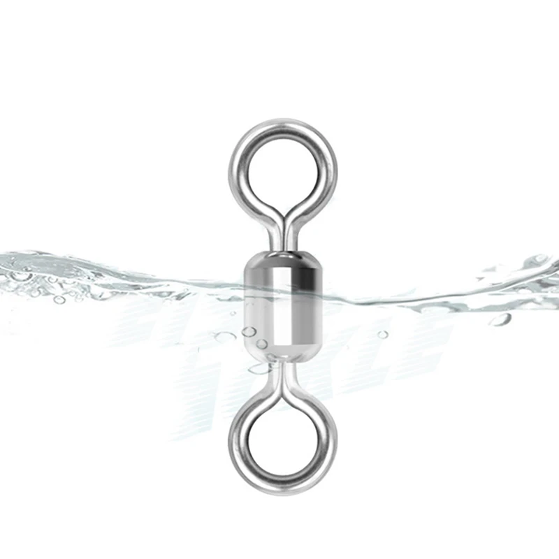 Todo el acero inoxidable 100 unids/lote Pesca giratorios rodamiento de bolas anillos sólidos giratorios para accesorios de Pesca de carpa Pesca - imagen 3