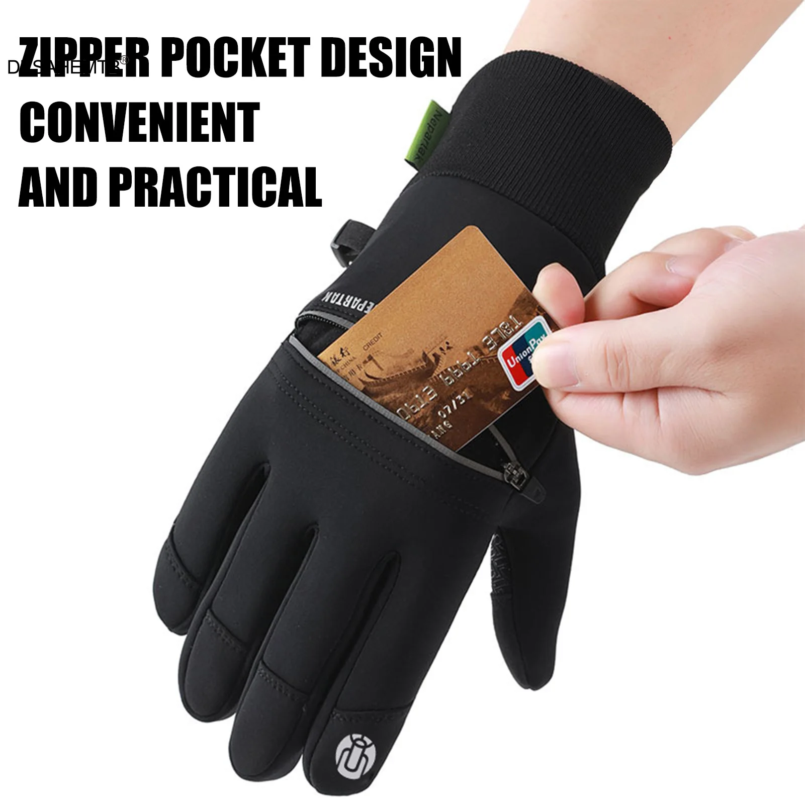 Guantes cálidos para ciclismo de invierno, guantes de terciopelo a prueba de viento para pantalla táctil, guantes cálidos de moda para hombres y mujeres, regalo de Navidad - imagen 5