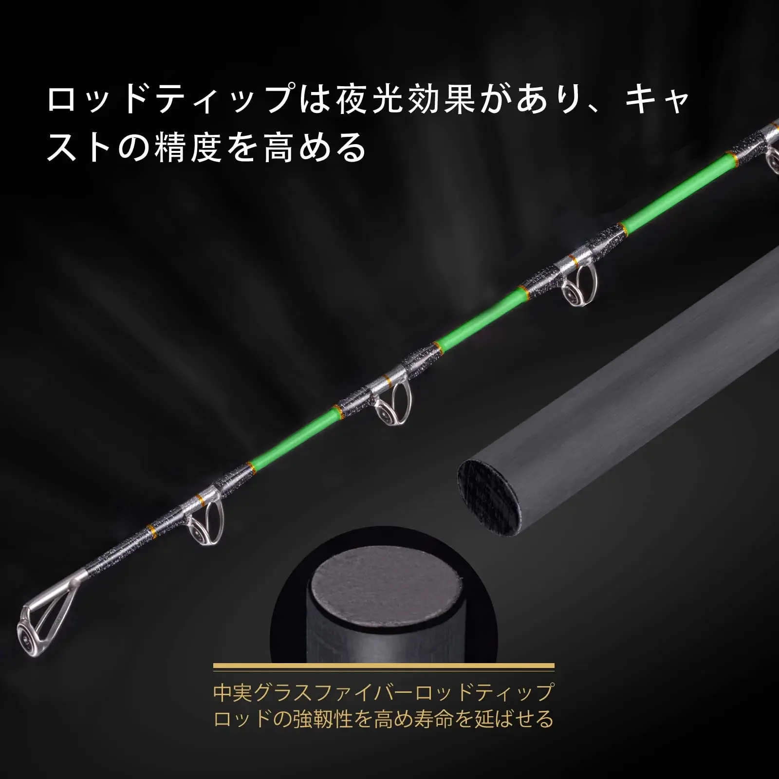 Goture Max Pull 46kg caña de Jigging lenta 1,8 M 2,1 M anillo guía Fuji caña de pescar para barco oceánico 400 #   500 #   Poste de mar giratorio duro y fuerte - imagen 5