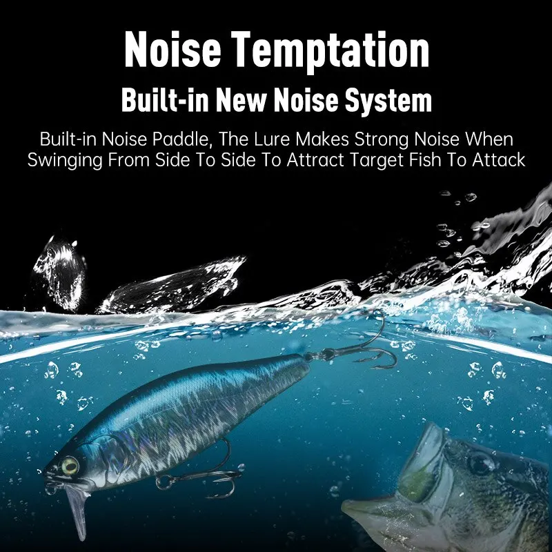 I-JACK Minnow Señuelos de Pesca 107,7mm 30g natación flotante cebos duros de alta calidad sistema de ruido Wobblers para Lucio - imagen 4