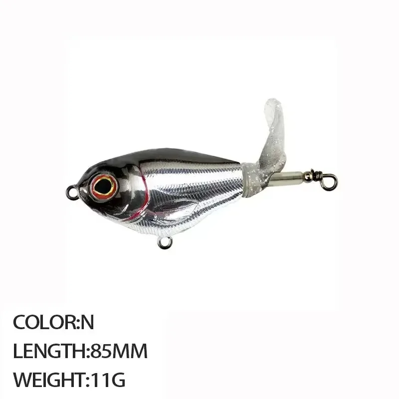 Whopper Popper 75mm – Señuelo topwater de cola giratoria para bass