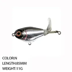 Whopper Popper 75mm – Señuelo topwater de cola giratoria para bass