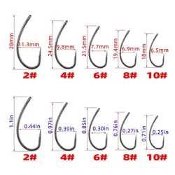 Anzuelo sin púas Hirisi X502 – Acero alto carbono PTFE