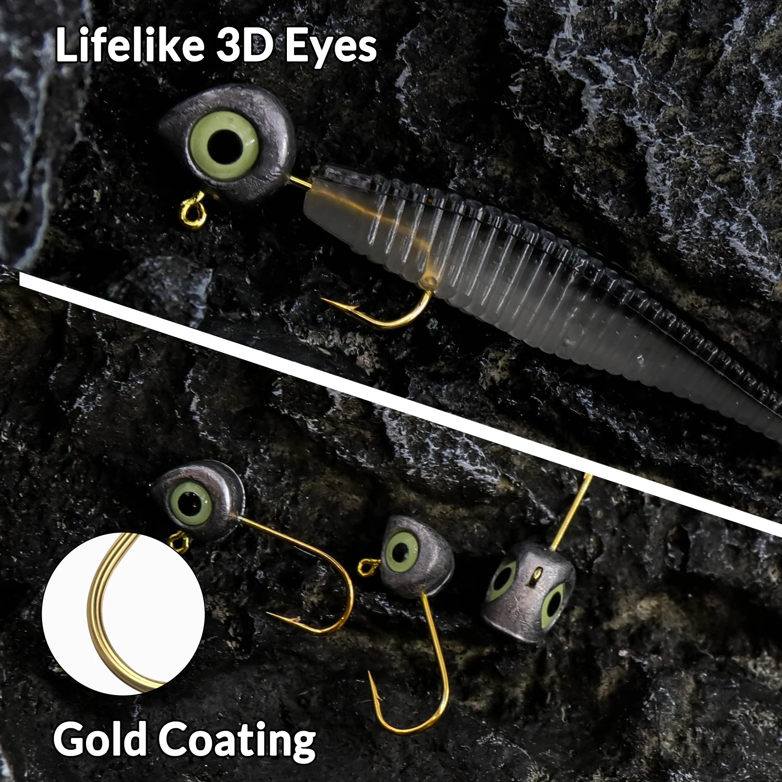 Anzuelos Jig Head 9KM con ojos 3D para agua dulce y salada - imagen 4