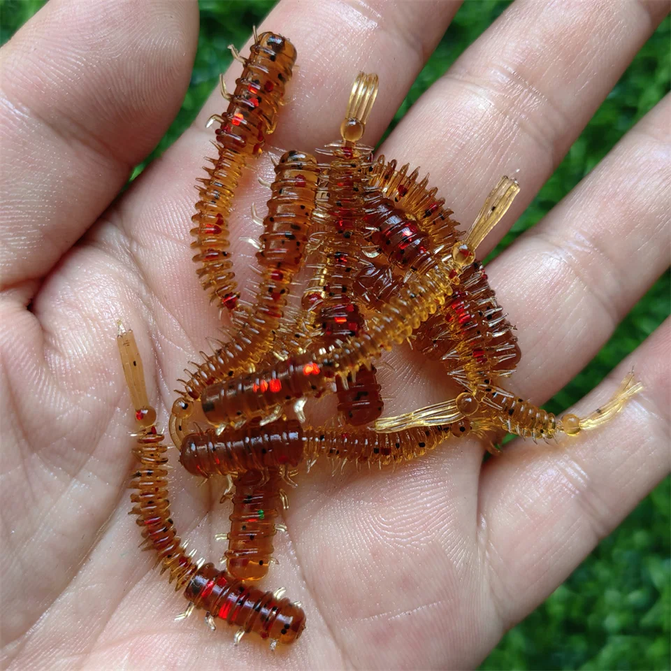 MUKUN-señuelo de pesca suave de 100g/45mm, Swimbait Artificial Jig Wobbler Bass Bait, aparejos de pesca, 0,45 piezas, Mini Ajing - imagen 5