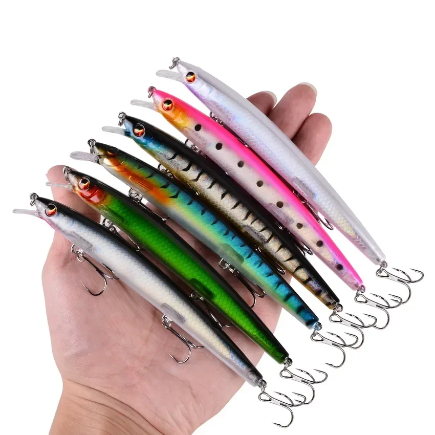 Juego de Señuelos de Pesca, cebo duro de pesca, Minnow flotante, se hunde, Crankbait, Crazy Wobblers, señuelos de manivela biónica Artificial, 10/20 piezas - imagen 3