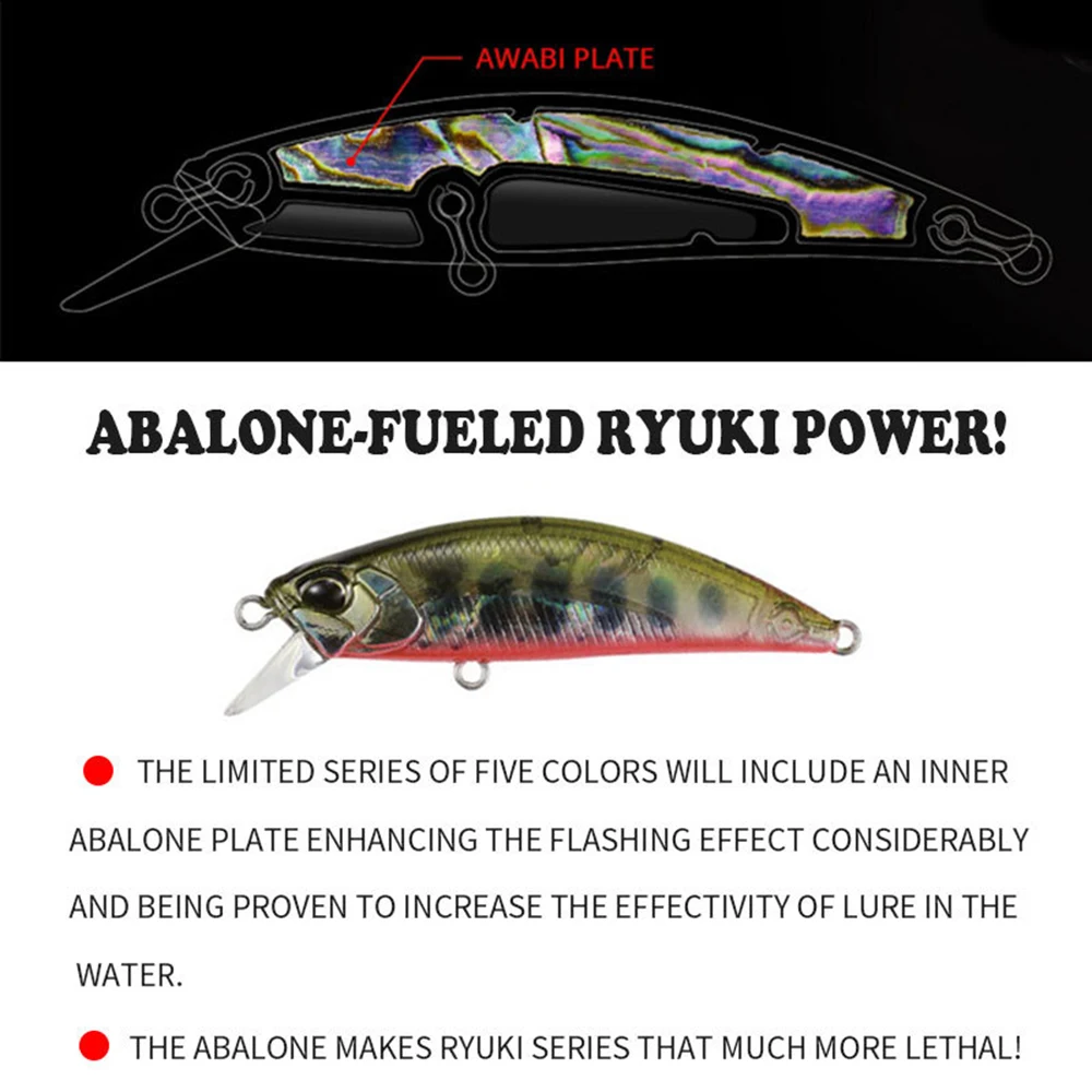 4,8 cm 4g señuelo de pesca Micro Minnow Wobbler RYUKI hundimiento cebo duro Artificial Jerkbait Swimbait pequeño flujo trucha cebo para lubina - imagen 5