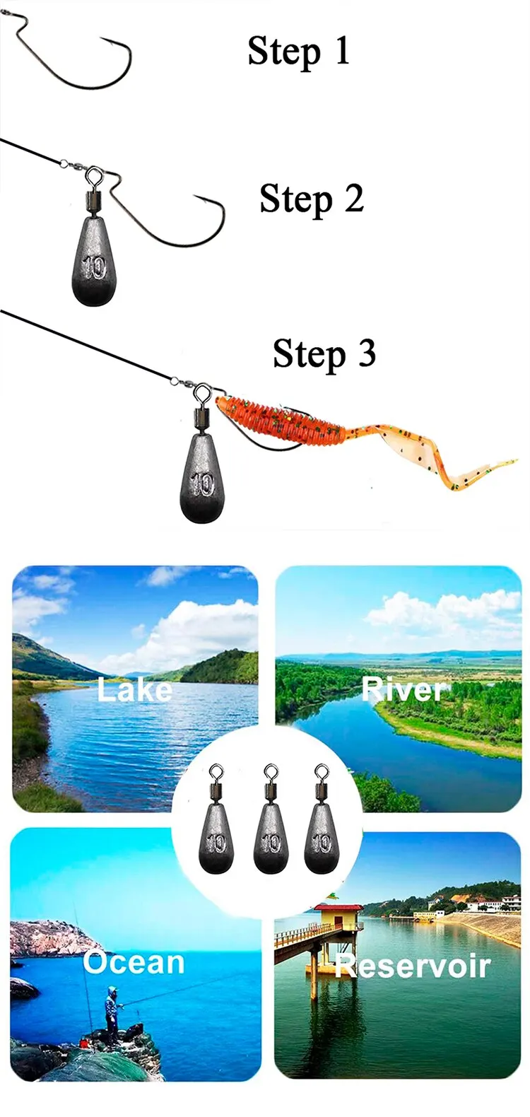Experimente la emoción de la pesca con nuestro equipo de pesca versátil y duradero diseñado para varios cuerpos y entornos de agua.