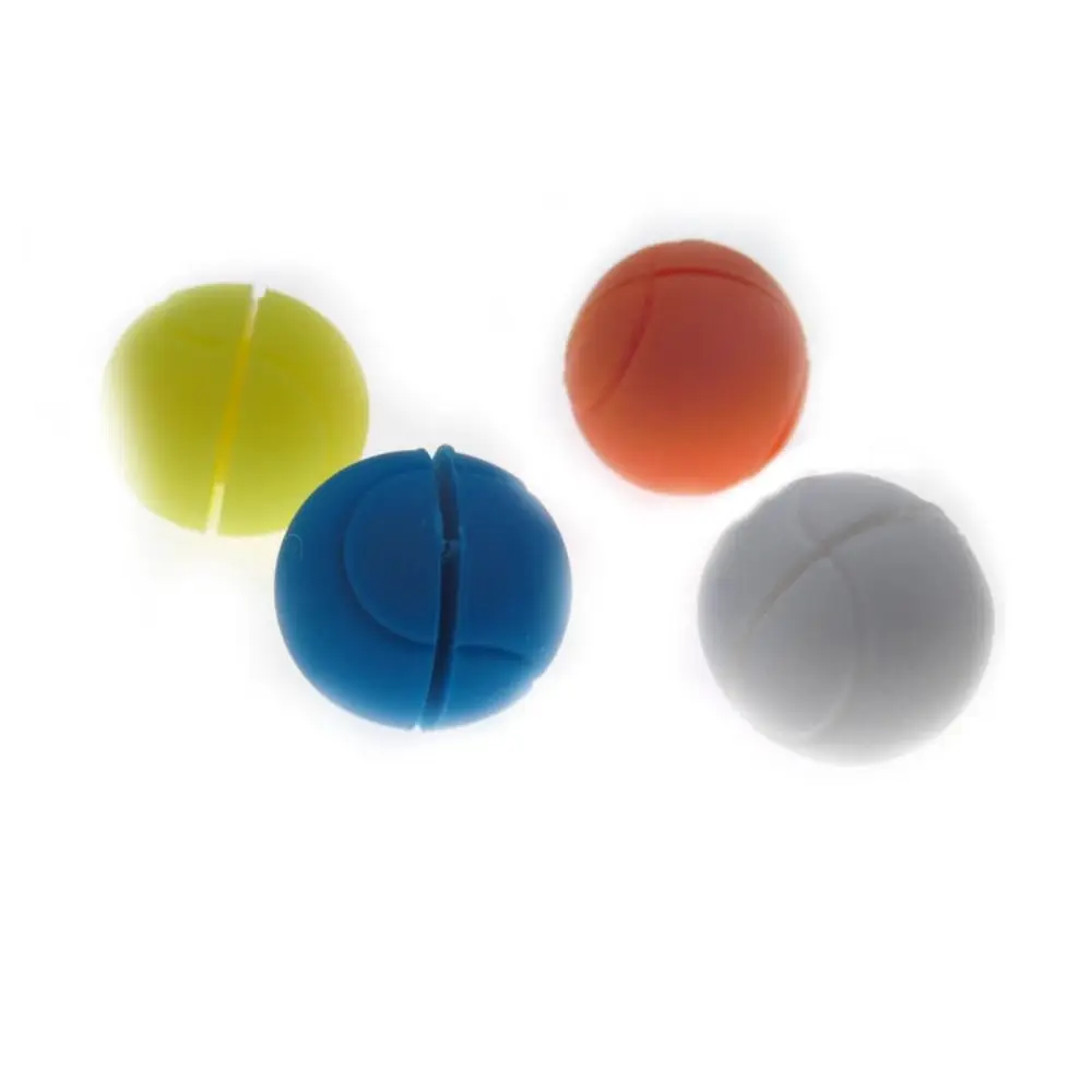 Amortiguador de raqueta de tenis con forma de tenis, amortiguadores de vibración de silicona antigolpes, amortiguador de tenis bonito con personalidad