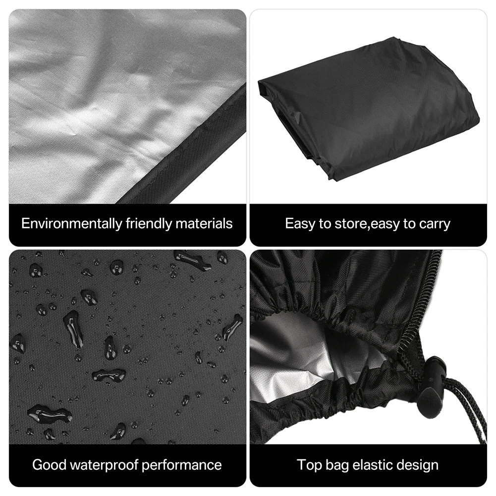 Funda para silla de huevo colgante para Patio 210D, impermeable, a prueba de viento, funda para silla con forma de huevo con hebilla de cremallera para asiento individual de mimbre para exteriores - imagen 5