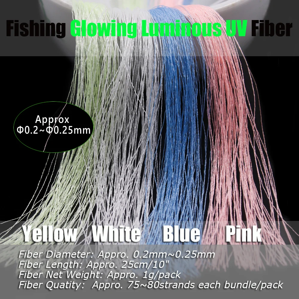 Wifreo-anzuelo de asistencia de oropel trenzado Sabiki Rig, hilos de atado de moscas de fibra brillante para Streamer, señuelo de trucha para pesca en agua salada, 4 paquetes - imagen 2