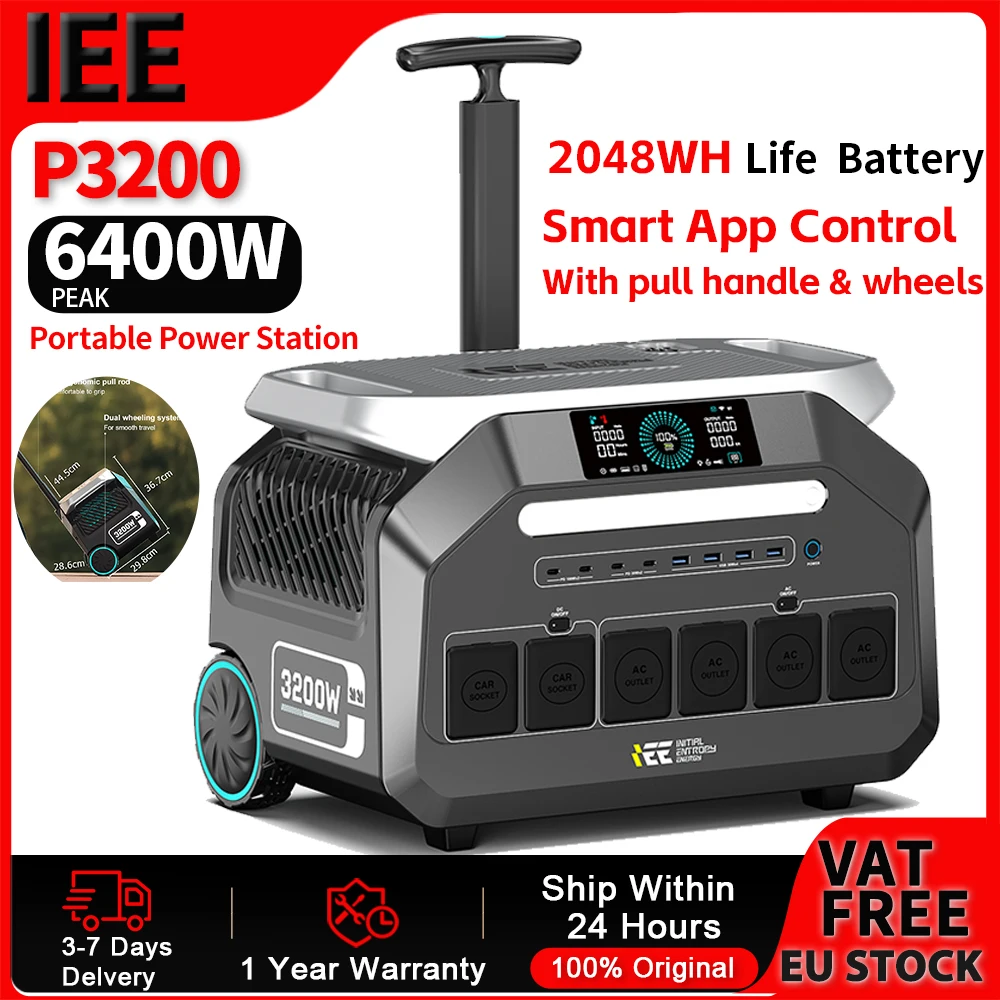 IEE P3200 Estación de Energía Portátil 2048 Wh – Control por App - imagen 4