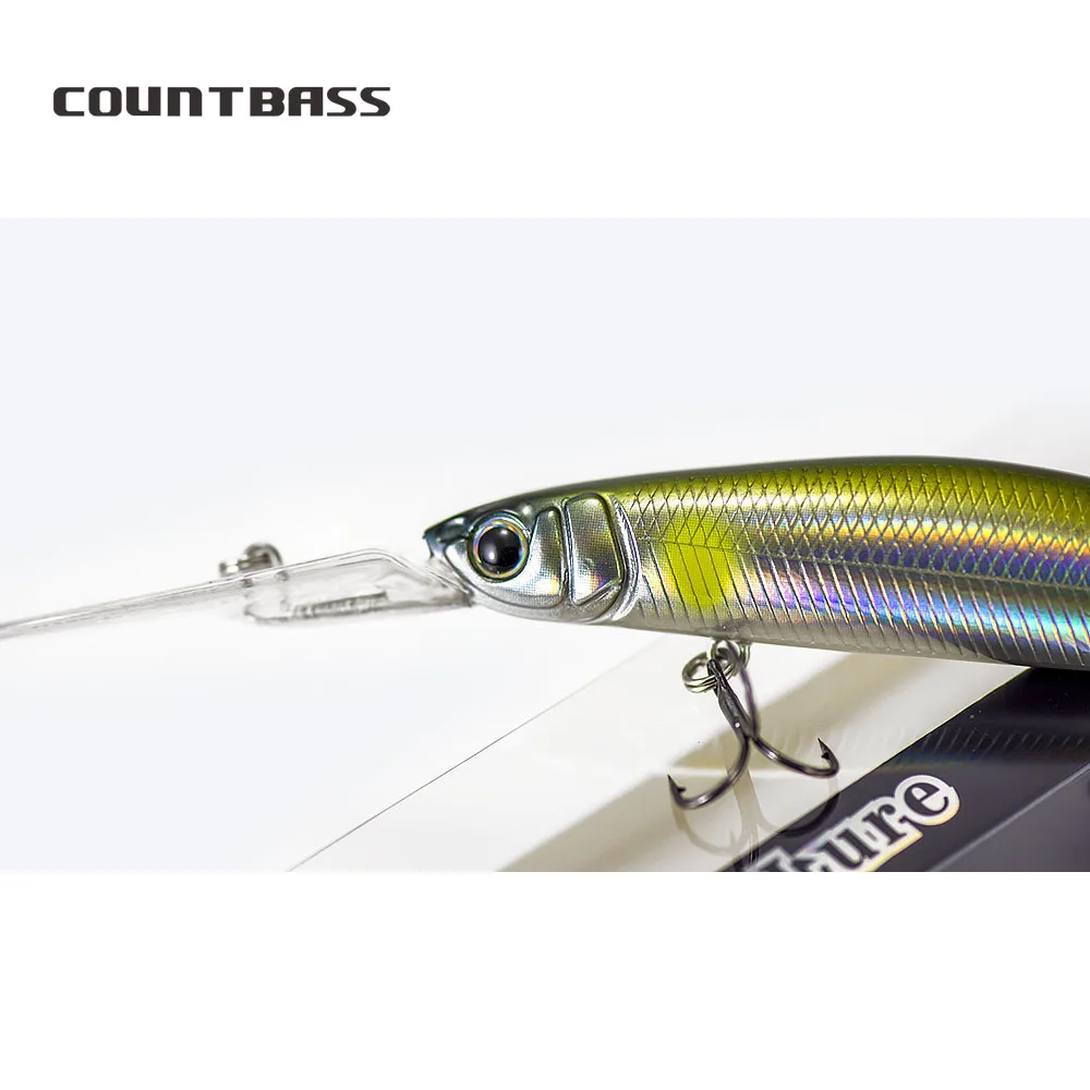 COUNTBASS pececillo flotante 110mm 14,5g cebos de buceo profundo profundidad profundidad 3m cebos duros señuelos de pesca de pescador Wobblers - imagen 5