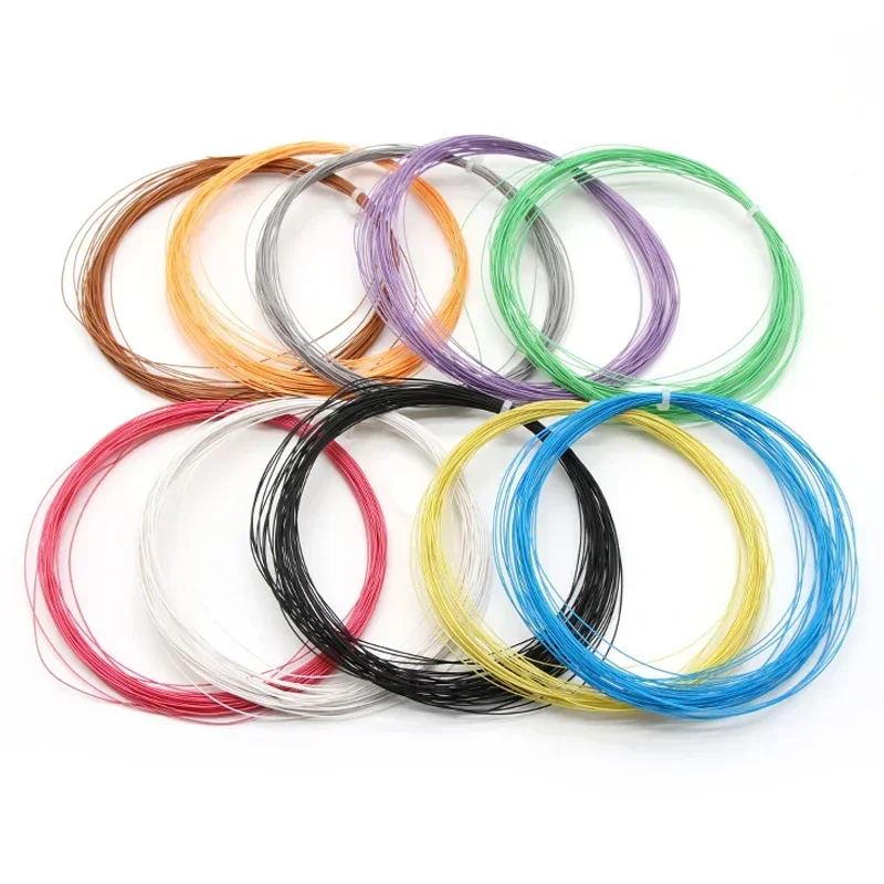 Rollo de alambre de PTFE UL1423, Cable Micro fino de núcleo único electrónico de alta temperatura, cobre chapado en plata, 38/36/34/30/28/26/24AWG, 1 rollo - imagen 4