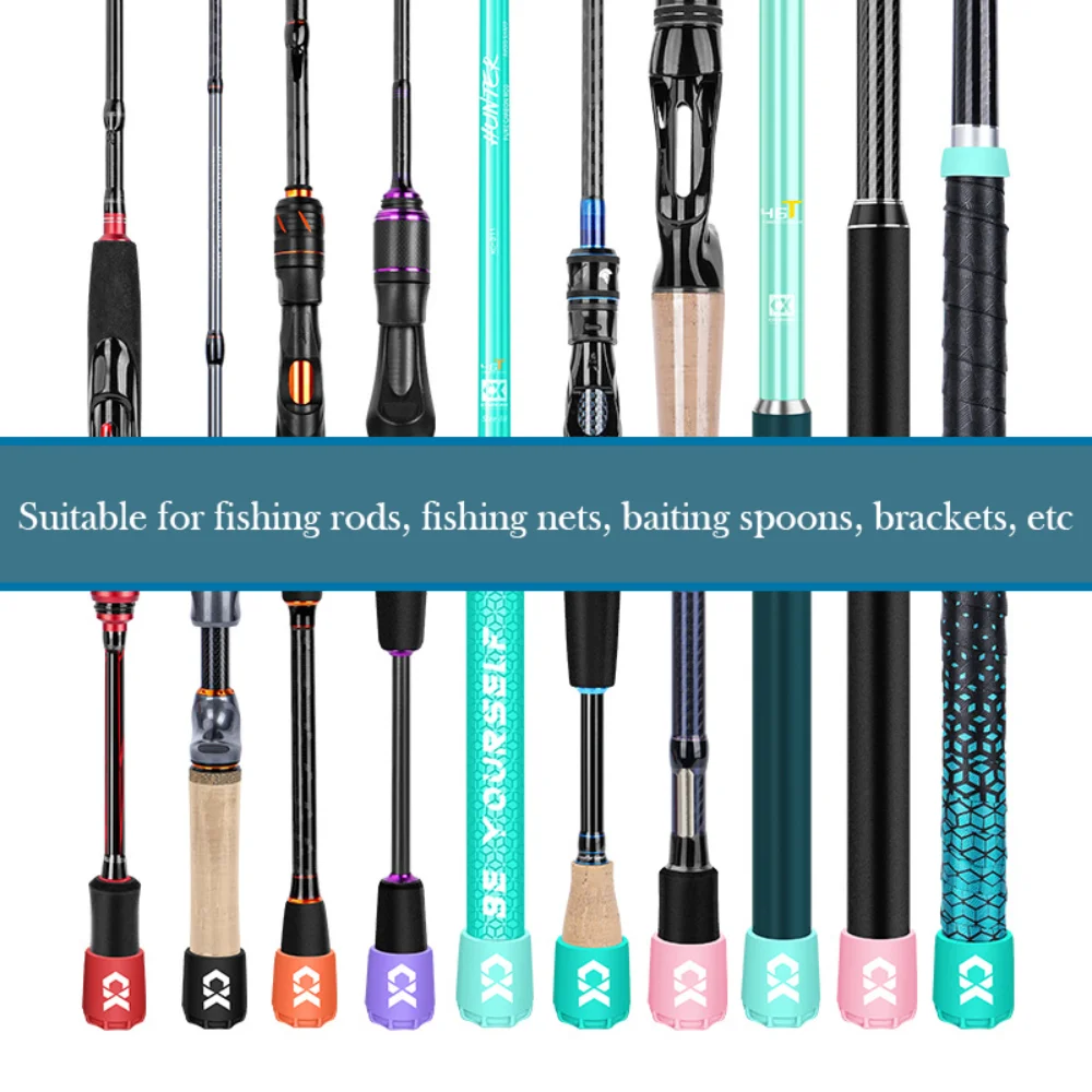 Protector de tapa de extremo de caña de pescar de silicona, mango elástico ligero, funda protectora, accesorios duraderos para aparejos de pesca de carpa - imagen 3