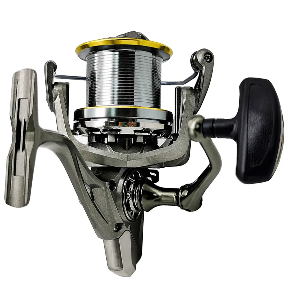 Carrete de pesca giratorio de alta velocidad 4,8:1, carrete de Metal 8000 9000 10000 12000 14000, superpotencia, 20KG, carrete grande de agua dulce y salada - imagen 4