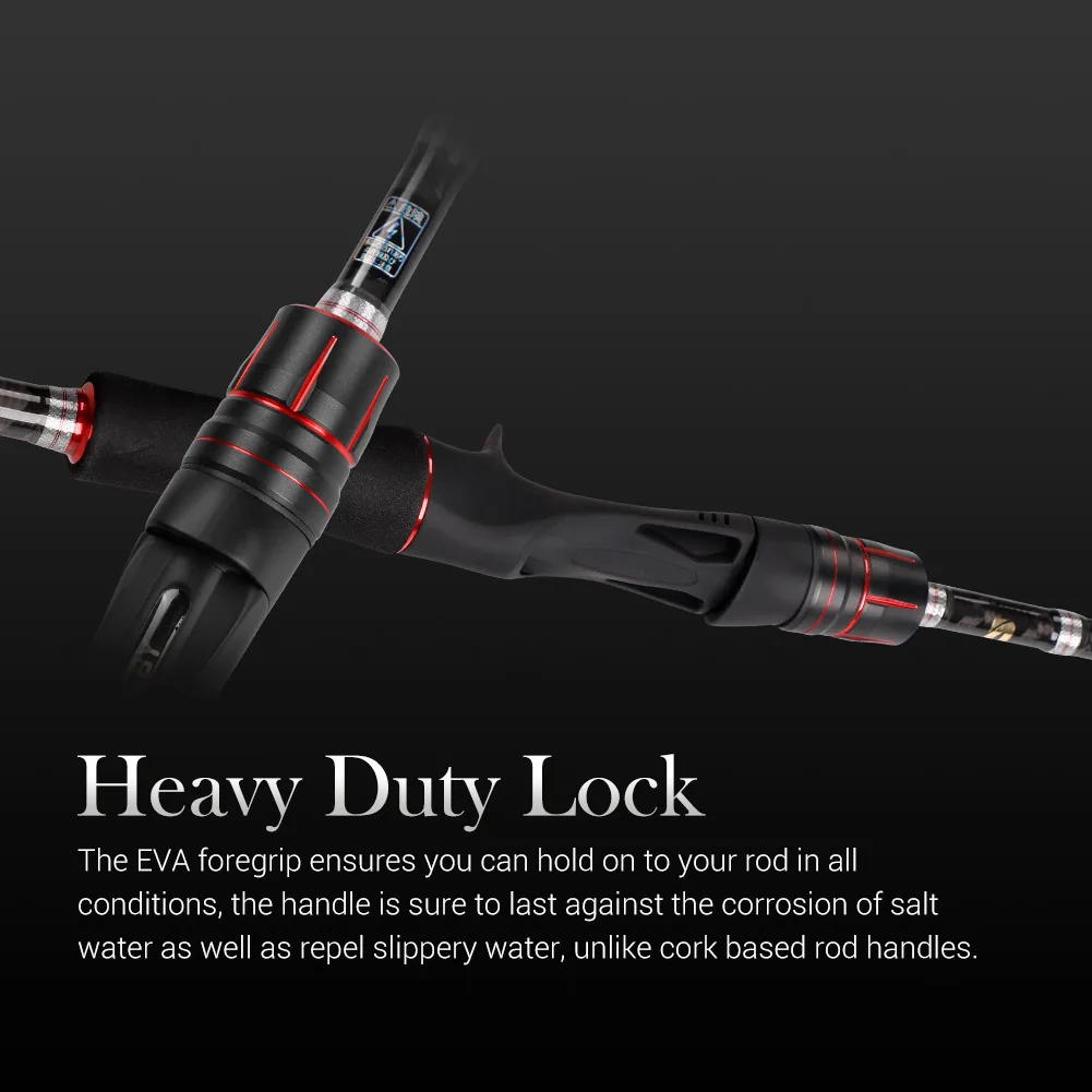 Noeby-caña de pescar giratoria, agua dulce, cañas de acción rápida, caña de pescar de Lucio, peso del señuelo, 2,13 m, 2,29 m, 7-28g, 10-35g - imagen 5