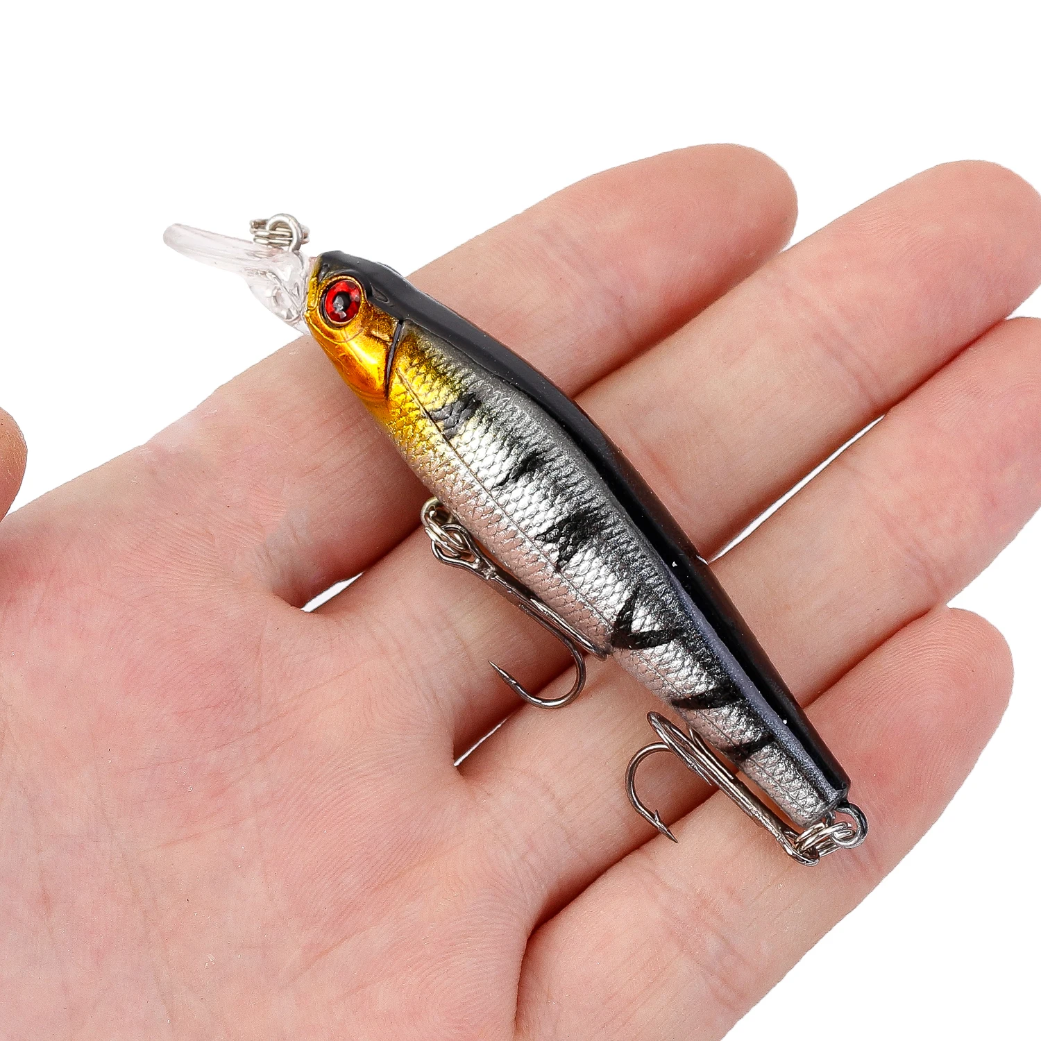 1 Uds. Señuelos de Pesca de pececillo que se hunden, 8,5 cm, 8,2g, cebo Artificial duro, Crankbait, Lucio, Wobblers, Jerkbait, Pesca, aparejos de Pesca de carpa - imagen 5