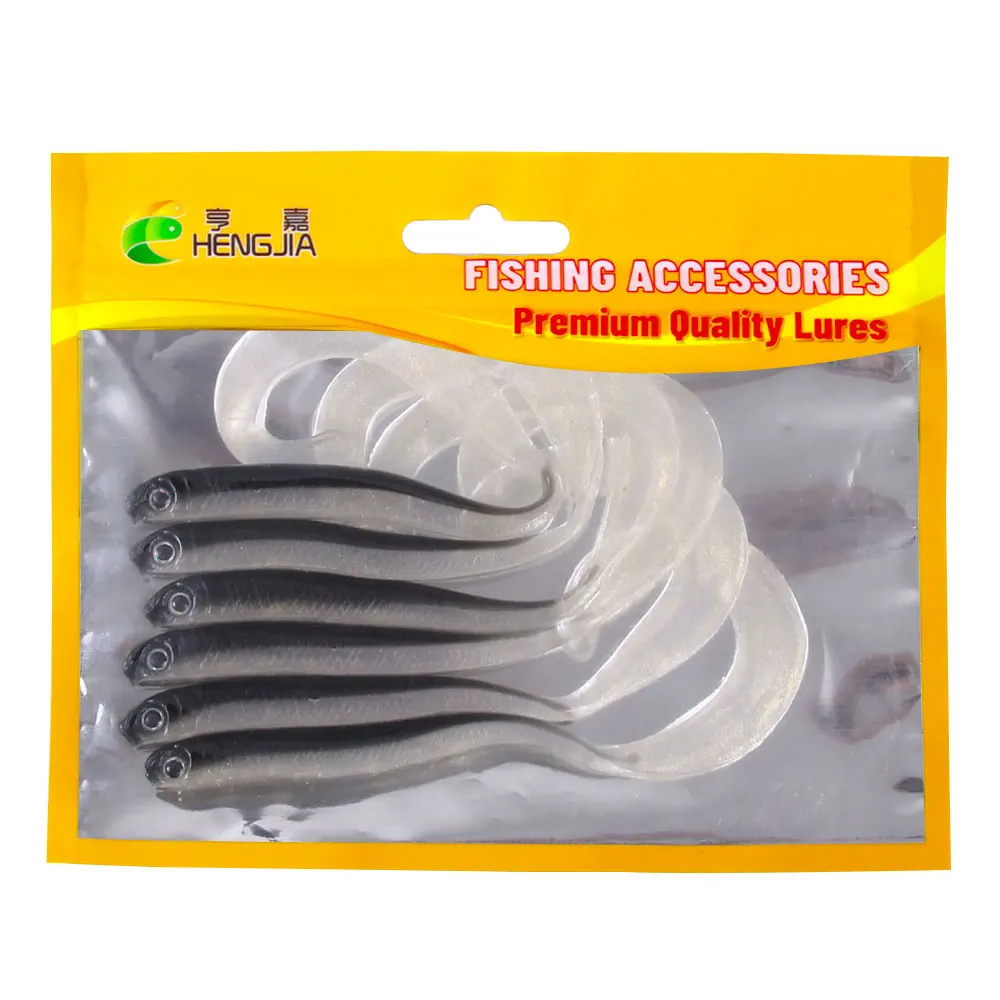 6 uds/10 Uds cebo suave Shad pez falso cebo Artificial Señuelos de Pesca 7cm 12cm 11cm 10cm 7,5 cm Swimbait de pez de goma oscilante - imagen 4