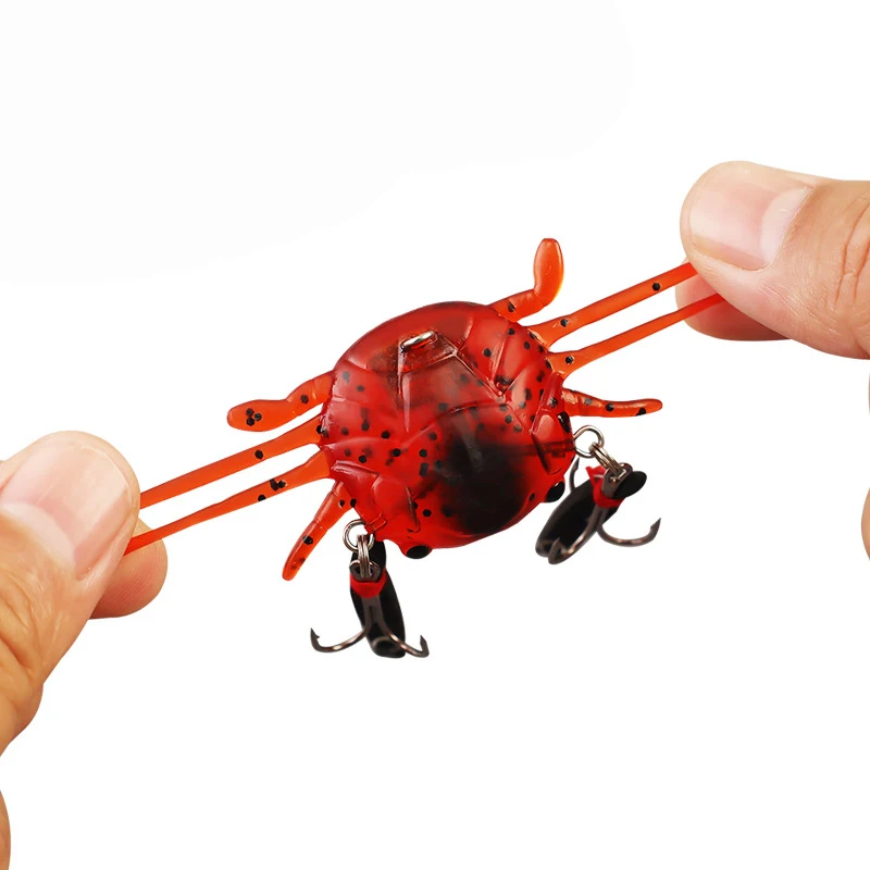 Señuelo de pesca suave de 6g, 4,5 cm, 13g, 6,5 cm, cebo Artificial de cangrejo de simulación 3D con anzuelos afilados, herramienta de aparejos de pesca de mar - imagen 3